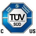 Safety Tested, production monitored by TUV-SUD 